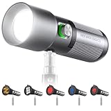 NEEWER Basics RGB Fotografie Taschenlampe, LED Spotlight, 4 Farben/20 GOBO Filter/CRI95+, 10W 6300K Videospot mit gemustertem Umgebungslicht aus Aluminium in Sonnenuntergangsfarbe für Foto Studio FL10
