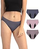 Neione Damen Perioden Unterwäsche Frauen Brazilian Slip Periodenunterwäsche Periodenslip Postpartum Menstruation Unterhosen 3er Pack Senses S