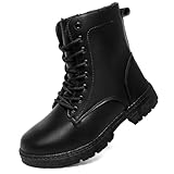 Topwolve Damen Stiefel Wasserdicht Kurzschaft Stiefeletten Frauen Winterstiefel Warm Gefüttert Schneestiefel,Schwarz(mit Gefüttert),40 EU