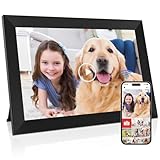 GGUA WiFi Digitaler Bilderrahmen - 10.1 Zoll Elektronischer Bilderrahmen 1280 * 800 IPS Touchscreen, 32GB Speicher, Automatische Rotation Teilen Sie Fotos und Videos sofort über Frameo App