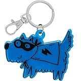 GRUSS & CO Reflektor neon Motiv Hund | Anhänger mit Schlüsselring, Karabiner | Kindergeburtstag, Schulstart | 70141