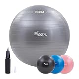 KM-Fit Gymnastikball 65cm | Trainingsball mit Luft-Pumpe |...