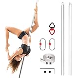 Leogreen Spinning tanzstange, tanzstange für zuhause, tragbare tanzstange, 45mm, abnehmbare Stange, für Schlafzimmer, fitnessstudios, hausbars