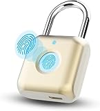 Fingerabdruckschloss,Intelligentes Fingerabdruckschloss IPX22 Wasserdichtes Smart Lock Fingerabdruck, Geeignet für Tür, Koffer, Rucksack, Fitnessstudio,Fahrrad