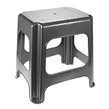 keeeper Maxi-Hocker, Polypropylen, Grau/Graphit, 41 x 33,5 x 42,5 cm, Funny Farm