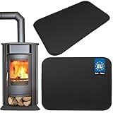 KOTARBAU® Kamin Bodenplatte 60 x 80 cm aus Pulverbeschichtung Stahl Schwarz Bodenblech Ascheblech Kaminbodenplatte Kaminplatte Schmutzblech Bodenschutz für Feuerstellen Ofenblech Funkenschutzplatte