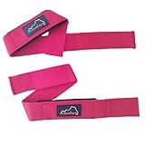 Vécatera Zuggurt für Krafttraining - Lifting Straps Zubehör für Fitness und Krafttraining, Fitnessstudio, Fitness, Crossfit, Gewichtheben, Fitnessstudio, Krafttraining, Handgelenkband (rot)