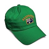 Speedy Pros Soft Baseballmütze Australien Flagge Stickerei Dad Hats für Damen und Herren - Grün - Einheitsgröße