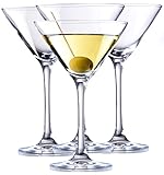 Möbelbörse 4x Martini Glas Martinigläser Gläser Martinischale Cocktailglas Cocktail Sekt Champagner Dessert Schale, Transparent