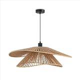 Paco Home LED Pendellampe Wohnzimmer Pendelleuchte Esszimmer Hängeleuchte Küche Lampenschirm Papier Deko Boho Style E27, Farbe:Schwarz, Leuchtenart___Farbe:Typ 4