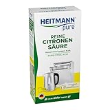 HEITMANN pure Reine Citronensäure: Vielseitiger Bio-Entkalker für Küche und Bad, Pulver zur Entfernung von Kalk, Leistungsstark und Lebensmittelsauber, 100% Reine Citronensäure, 350 g