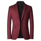 Saohuo Sakko Herren Modern Sportlich Anzug Sakko Regular Fit Männer Blazer Anzugjacke Übergangsjacke Herbstjacke für Weihnachts Hochzeit Party Business