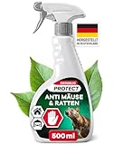 GEROBUG Ratten & Mäuseabwehr Spray 500 ml - Ratten & Mäuse vertreiben mit hocheffektivem Mäuseabwehr Spray - Giftfreie Alternative statt Mäusegift oder Rattengift für Haus & Garten