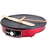 Gadgy Crêpes Maker mit Antihaftbeschichtung | 30 cm Durchmesser Crepe | Pfannkuchen Maker mit Teigverteiler & Crêpes-Wender | Pancake Maker für Crepes, Pfannkuchen, Pancakes