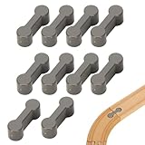 10 Stück Rail Connection Wood Track Essential Zubeh,Universal Verbinder,Grau Holzschienen Holzeisenbahn Adapter Holzbahnverbinder,Gleisanschlussadapter aus Holz,Geeignet für Spielzeugeisenbahnen