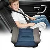 SitzerhöhungAuto K-inder, AufblasbareKindersitz Auto, RückenfreieAutositzkissen, TragbarerKindersitzerhöhung, Autositz für K-inder Bequem Reisefreundlich 49 x 37 x 2 cm (Blau plus)