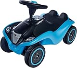 BIG-Bobby-Car NEXT - Deluxe Variante, Kinderfahrzeug mit LED-Front Scheinwerfer, Flüsterreifen und weichem Sitz, belastbar bis zu 50 kg, Rutschfahrzeug für Kinder ab 1 Jahr, Blau