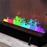 Wasserdampfkamin, 3D-Zerstäubungskamin, eingebaut, simulierte zerstäubte Flamme, Edelstahl, LCD-Display/Fernbedienung/App, mehrfarbige Flammeneinstellung, automatische Wasserbefüllung,1200mm