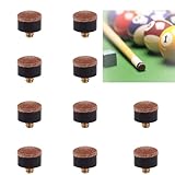 Fc'Noqgn Sports 10 Stück einschraubbare Billard-Queue-Spitzen 12 mm mit M8-Kunststoffgewinde