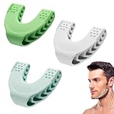 Bogoro Jawline Trainer, 3 Stück Kiefer Trainer, Jaw Trainer für Männer und Frauen, Jaw Exerciser, Doppelkinn Entferner, Jawline Exerciser, für Gesicht, Mund, Verbesserung der Kieferlinie