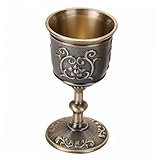 SHOWERORO Schnapsglas aus Metall Festival-Party-Pokal Weinkelch Kelch tragbarer Weinbecher Weingläser white wine glasses weisweinglaeser Party Rotweinkelch Metallbecher Zinklegierung Golden