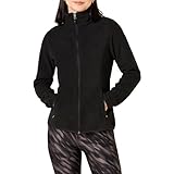 Amazon Essentials Damen Weiche Polarfleece-Jacke mit durchgehendem Reißverschluss in klassischer Passform (erhältlich in Übergrößen), Schwarz, M