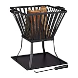Relaxdays Feuerkorb XL mit Schürhaken, Terrasse u. Garten...