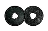 Amazinpure 2 x 105 x 20 mm Dunstabzugshaube, Kohlefilter, kompatibel mit Respekta MIZ0058 MIZ 0058 PKM CF130 Candy 49040890 49040117 35602288 Lamona HJA2480 HJA2908 LAM240 1 Sogedis 352C66