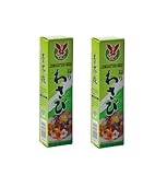 Pamai Pai® Doppelpack: 2 x 43g Tuben Wasabi Paste scharf für Sushi grüner Meerrettich Wasabipaste