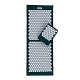 Bodhi VITAL Akupressurmatten-Set XL | Massagematte & Kissen inkl. Tasche | Fakirmatte zur Selbstmassage | Entspannungsmatte gegen Nacken und Rückenschmerzen | Nadelkissen für zu Hause | petrol