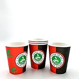 Enpack 1000 Kaffeebecher - 200ml/8oz 80mm- ökologisch abbaubare kompostierbare Einwegbecher - Hitzebeständige to Go Becher - Recycelbar Einwegbehälter für Kaffee/Tee/Kakao- Heiß Getränkebecher- Cup