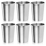 com-four® 6X Edelstahl-Trinkbecher - Campingbecher 250 ml - Hochwertiger Becher aus Edelstahl - Reisebecher bruchsicher und BPA-frei