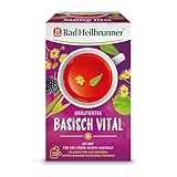 Bad Heilbrunner Kräutertee Basisch Vital - im Filterbeutel - Grüner Hafer, Lindenblüten & Brombeere - mit Zink für den Säure-Basen-Haushalt - idealer Begleiter für eine basische Ernährung - Gesundheit (5 x 20 Filterbeutel)