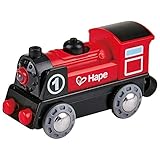 Hape Eisenbahn Batteriebetriebene Lokomotive Nr. 1, Rot/Schwarz ab 3 Jahren