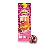 Pfanner Der Rote – 2 l Packung - Eistee Zitrone Granatapfel - direkt aufgebrühter Tee – zuckerreduziert, kalorienarm