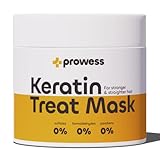 PROWESS Keratin Haarmaske - 250ml - Intensive Keratin Haarkur mit Arganöl & Kokosnuss zum Weichmachen und Glätten, Schützt & Pflegt, Haarkur trockene Haare, Sulfat- und Parabenfrei