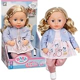 Baby Born Sophia Rose, weiche 36cm große Puppe mit hochwertigen blonden Haaren und Schlafaugen