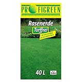 Profigreen Rasenerde torffrei 40 Liter zur Neuanlage, Pflege & Ausbesserung hochwertige Spezialerde für Gras