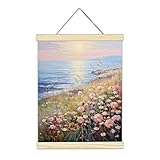AiQInu A3 Magnetische Posterleiste 31CM, Magnet Posterschiene Holz Poster Aufhänger, Kiefernholz Magnetrahmen Posterleisten Bildaufhänger Bilderrahmen