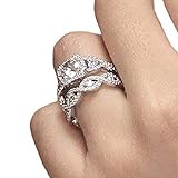Jimtuze Künstliche Kristallringe | Verlobungsringe für Silberhochzeit,Frauen-Fälschungs-Kristallring-Weihnachtsringe-Geschenke