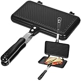 UPKOCH Sandwichmaker Sandwichpresse Grill Frühstückspfanne Aus Aluminiumlegierung Doppelseitige Bratpfanne Antihaftbeschichtetes Kochgeschirr Für Gasherd