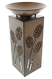 FRANK FLECHTWAREN LED Säule Blätter 2teilig 8 x 18 x 45 cm...