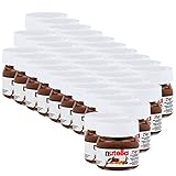 Ferrero Nutella Kleines Mini Design Glas 32er Set a 25g, Brotaufstrich, Nussnugatcreme, Schokoladen Auftrich