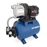 HYUNDAI Hauswasserwerk HWW12050-ST | 1200 W, 19 L Stahl-Kessel | Fördermenge 5.000 l/h, Förderhöhe: max. 50 m | autom. Druckschalter, Edelstahl-Pumpengehäuse