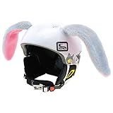 Crazy Ears Helm-Accessoires Hase Hund Ohren Ski-Ohren Tierohren, CrazyEars:Graue Hasen Ohren