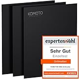 KOMOTO® BBQ Grillmatte (3er Set) 50x40 cm I Extra Dick I Grillmatten für Gasgrill und Holzkohle I Perfekte Alternative zur Grillplatte