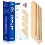 AIESI® Holzspatel Mundspatel Zungenspatel aus holz einweg NICHT STERIL (Packung mit 100 Stück)