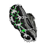 JOYART Steigeisen mit 19 Zähne, Ice Klampen aus 201 Edelstahl Anti-Rutsch Schuhspikes und langlebiges Silikon, Schuhkrallen Anti Rutsch Schuhspikes für Wandern Trail Running Trekking Winter Outdoor-XL