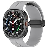 Compatible with Samsung Galaxy Watch 7 Ultra Band, 2024 Silicone Watch Bands 47mm, Soft Silicone Sport Strap for Women And (Gray)