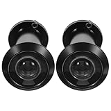 HONITANO 2 Stück door viewer peephole sicherheits türspion türbetrachter türspion weitwinkel mit abdeckung Black